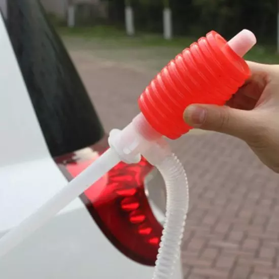 Universal Car Siphon Pump Liquid Gas Fuel Oil Water Hose Transfer Manual Sucker