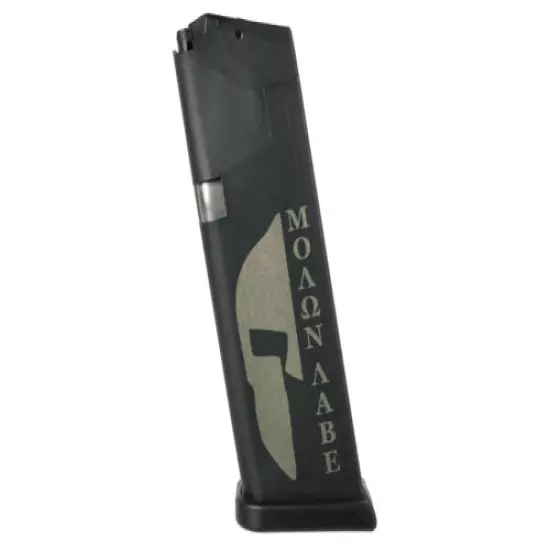 Glock OEM Magazine for 23 Gen 1-4 10 Round .40 Half Spartan Helmet Molon Labe