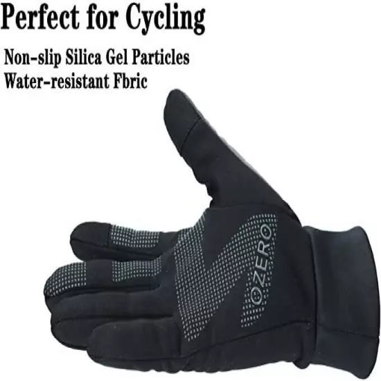 OZERO Winter Thermal Gloves Men Women Touch Screen Water Resistant Windproof LGE