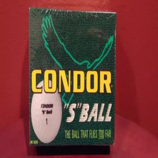 Condor S Golf Balls - "Ball That Flies Too Far" - Sealed Brand New Box 12 Count 