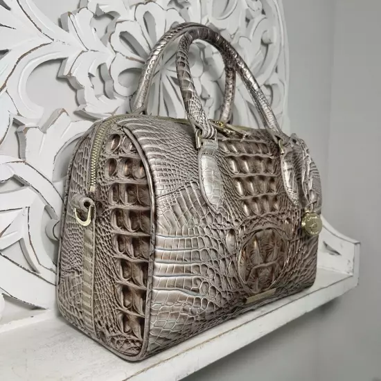 Brahmin Stacy Satchel Silver Lining Melbourne Leather