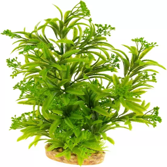 Aquarium Decor Fish Tank Decoration Ornament Artificial Plastic Plant Green, 11.