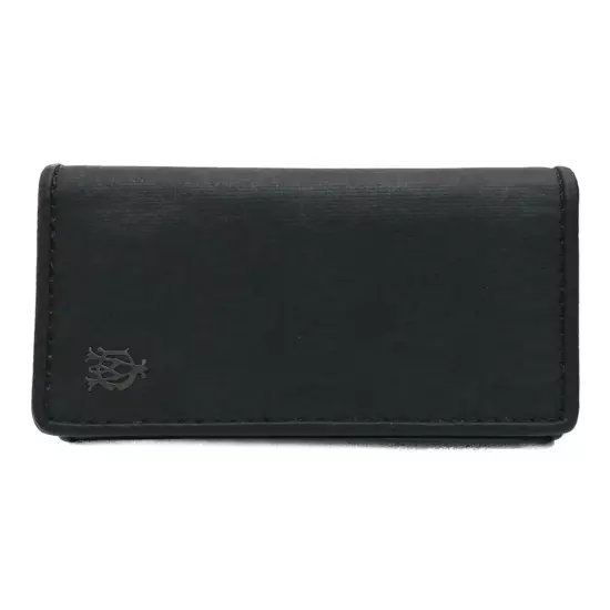 Dunhill AD monogram Black Leather Key Holder Wallet/Key Case