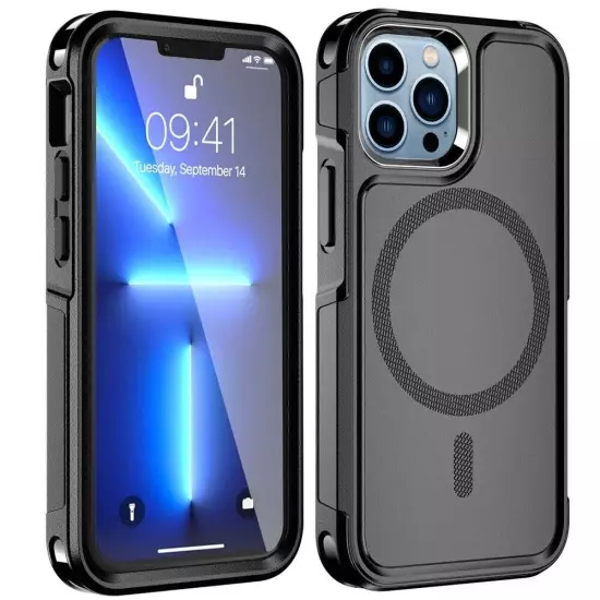 Heavy Duty Rugged MagSafe Shockproof Magnetic Case Cover iPhone 15 Pro Max 14 13