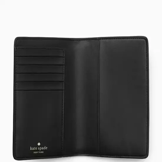 Kate Spade Madison Saffiano Leather Passport Holder Wallet Black KC577 $99