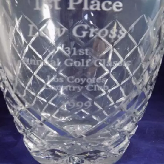 1999 USC Trojan Football 31st ann Golf Classic 1st place Crystal trophy 