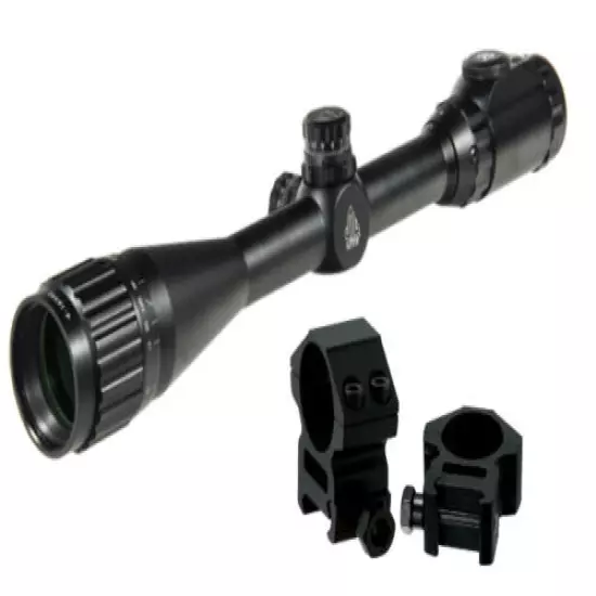 UTG 4-16x40mm Rifle Scope 36 Color illuminated Reticle, Rings & Sunshade