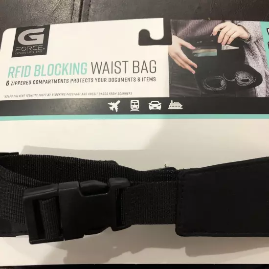 G Force RFID Blocking Waist Bag Adjustable 