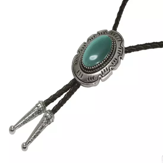 Moranse Bolo Tie with Bear Catch And Gem Stone Celtic Parterre Style Genuine ...