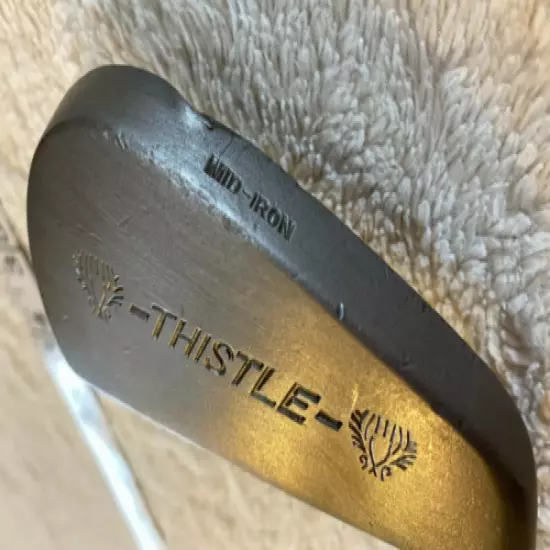 Hickory Shaft Golf Club Thistle by Spalding Mid Iron