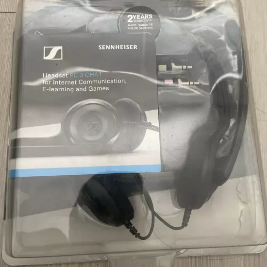 Sennheiser #504195 Headset PC 3 Chat Wired Noise Canceling Microphone NEW