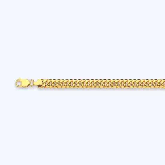 10k Yellow Gold 3.0mm Miami Cuban Chain Bracelet Size 7"-9" Hollow