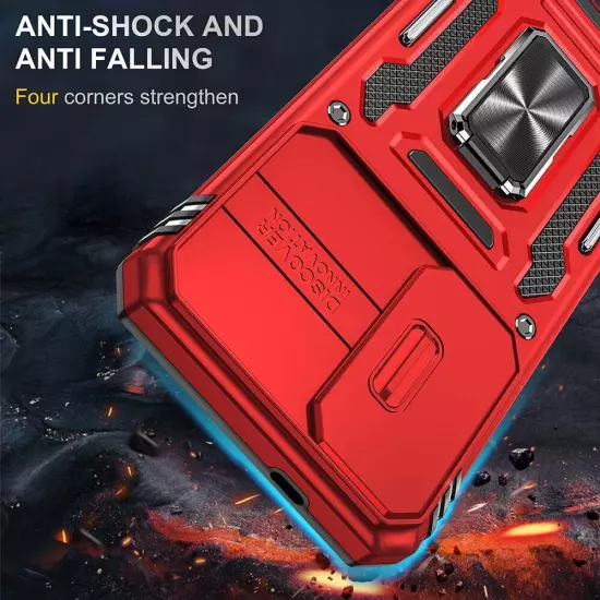 Armor Rugged Case Slide Camera Cover For Samsung Galaxy S24 S23 Ultra S22 S21