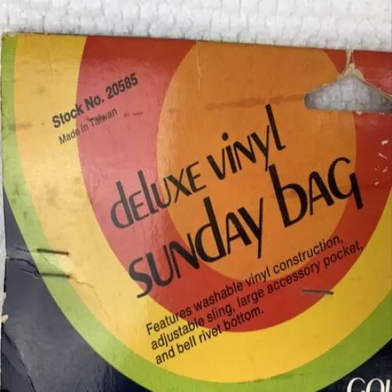 Vintage NEW! Deluxe Vinyl Sunday Bag by AJAY Sealed! Stock No.20585 Rare!