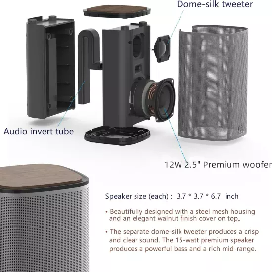 Computer Speaker Bluetooth PC Laptop/Desktop Speakers Wireless Stereo System for