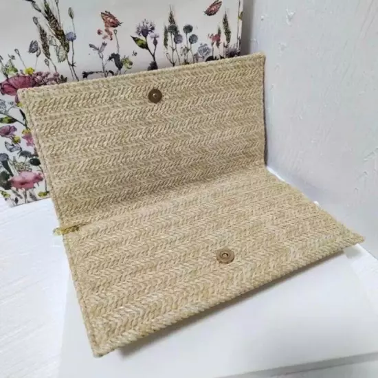 Christian Dior Novelty Clutch Pouch 2023 Summer Rattan Beige from Japan