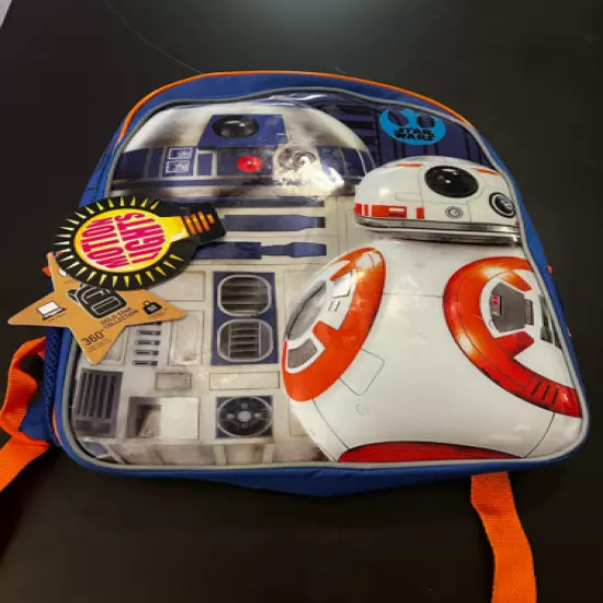 Star Wars 3D Backpack R2D2 BB8 - Kids | Color: White NWT