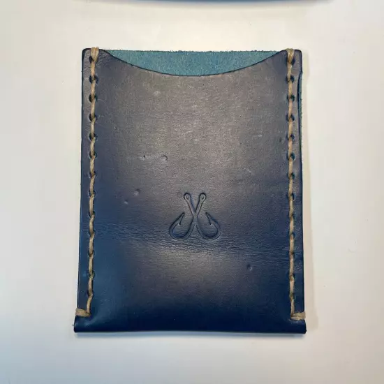 Corter Leather wallet edc blue minimal