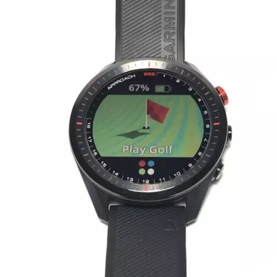 Garmin Approach S62 Premium GPS Golf Watch Black with black band