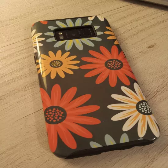 phone case galaxy s8 Turquoise with flowers