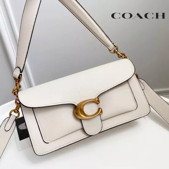 COACH 73995 Tabby Shoulder Bag White Leather Crossbody Shoulder Hand 2way Outlet