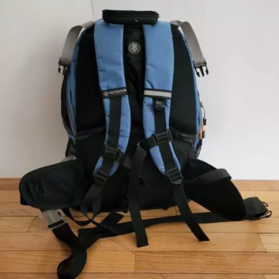 Outdoor Products Backpack, Grey Black Lots Of Pockets Hiking School Camping 