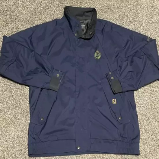 Footjoy Dryjoys Tour Golf Jacket Mens XL Navy Blue Full Zip Removable Sleeves