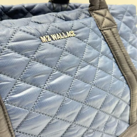 MZ WALLACE Empire quilted nylon small tote - Navy blue (No long strap)