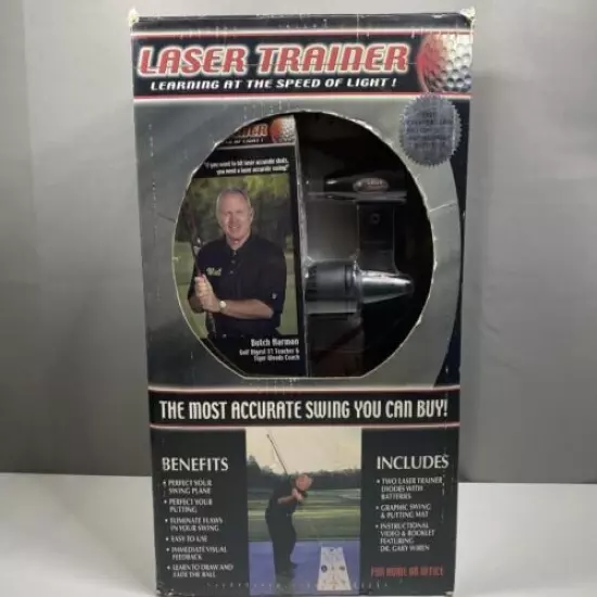 Butch Harmon LASER TRAINER Golf Swing Plane Aid w/ Mat Brand New NIB Training