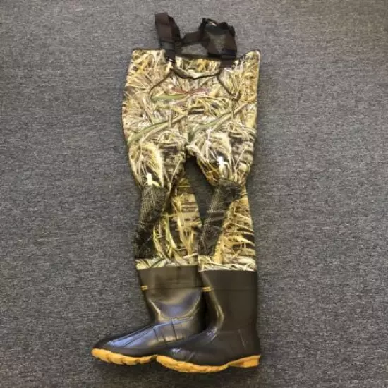 KOBUK Men's 3.5mm MAX-5 Camo Hunting Neoprene Chest Wader Boots Sz 10 600G LTD