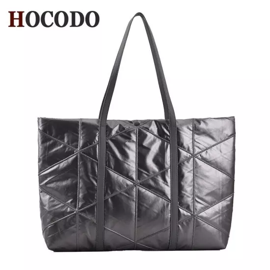 Winter Down Women Shoulder Bag Tote Ladies Handbags Nylon Ultra Light Bag