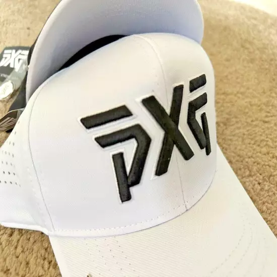 PXG All Match Golf Baseball Cap Sporty Casual Hat Black/White Waterproof