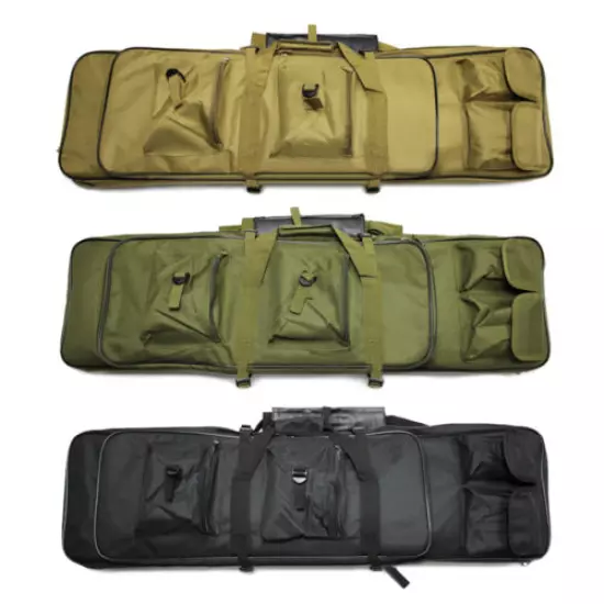 39" 100cm Dual Tactical Rifle Sniper Hand Carrying Case Gun Bag w Shoulder Strap