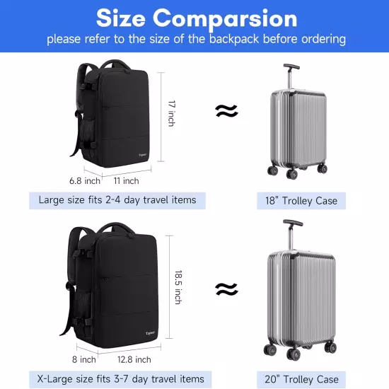 Travel Laptop Backpack for Men Women, Airplane Approved Travel Backpack Suitcas