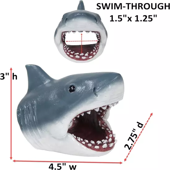 Jaws Officially Licensed Aquarium Decoration – Shark Swim-Through – Safe for Fre