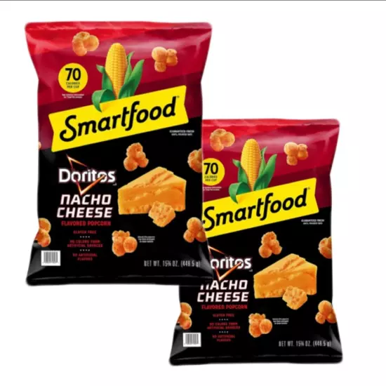 Smartfood PopCorn DORITOS NACHO CHEESE 6.25 oz. (2 Bags) LIMITED