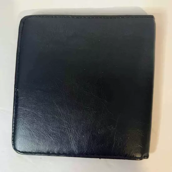 Black Passport Holder Identification Pocket 4 Side Pockets On Right Side