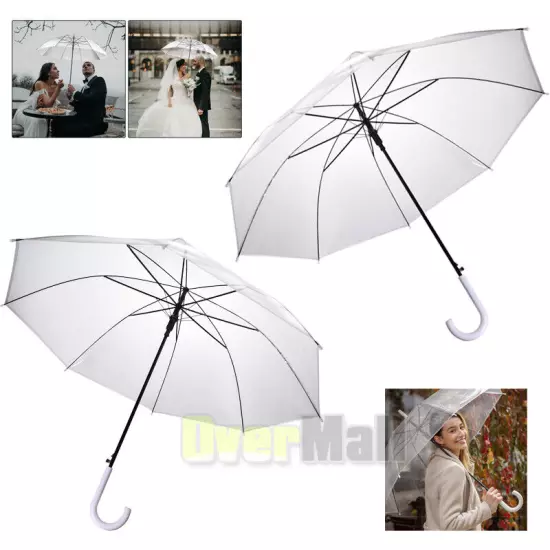 Lots Clear Umbrella Automatic Easy Carrying Suitable For Women And Girls Wedding