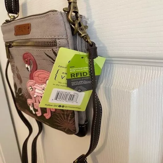 NEW ITEM!! NEW LISTING!! CHALA FLAMINGO GROUP DOUBLE POCKET CELL PHONE BAG