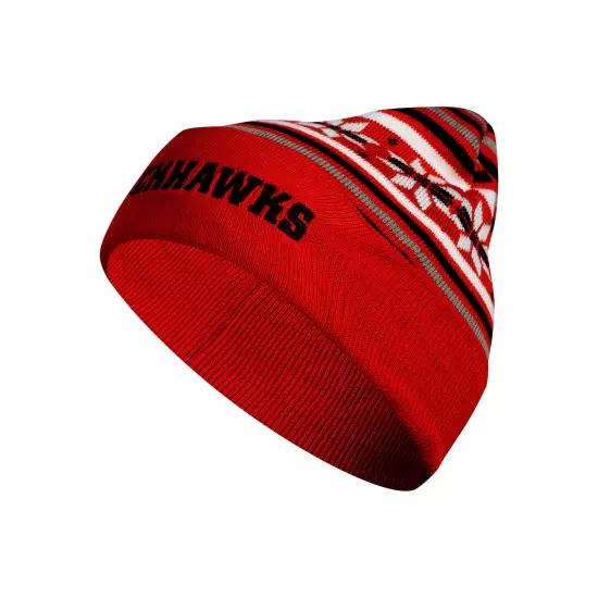 Chicago Blackhawks Red Culture Head Logo Cuffed Knit Hat