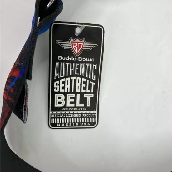 Buckle-Down Seatbelt Belt Batman Red Blue Black Skyline Adjustable Superhero