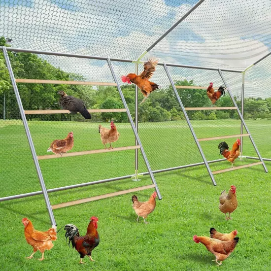 Chicken Roosting Ladder for Chicken Coop Galvanized and Log Stand Chicken Perch