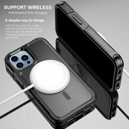 Heavy Duty Rugged MagSafe Shockproof Magnetic Case Cover iPhone 15 Pro Max 14 13