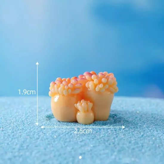 Cute Micro Colorful Artificial Coral Mermaid Resin Ornament Fish Tank Decorat Sn