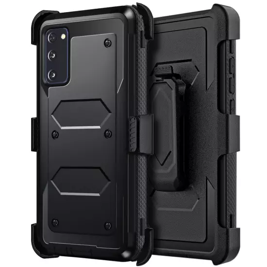 For Samsung Galaxy S20 FE 5G Shockproof Phone Case Cover w/ Belt Clip Holster