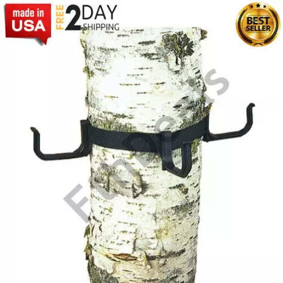 Pine Ridge Archery Hunt-n-Gear Equipment Hanger 5-Feet strap sitting in a tree 