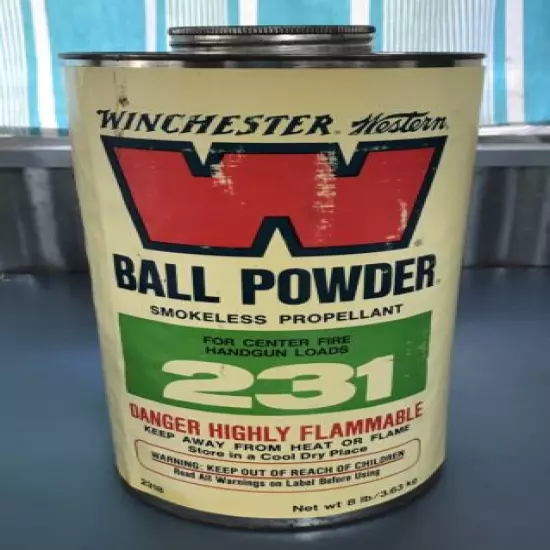 Large Vintage Winchester Western Ball Powder smokeless propellant Empty Tin