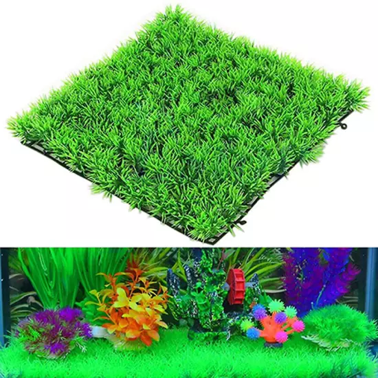 Artificial Water Aquatic Green Grass Plant Lawn Aquarium Fish Tank Landscape Sn