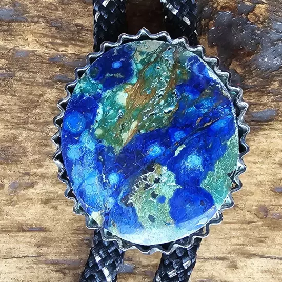 Bolo Tie Lot - Azurite, Labroborite, Banded Jasper