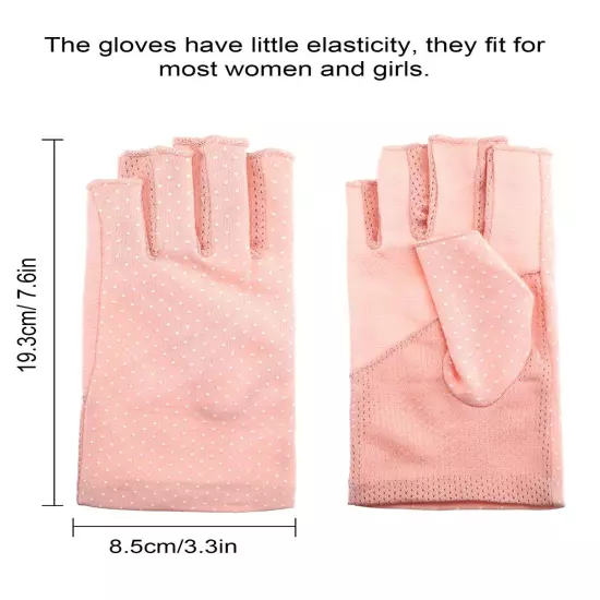 Fingerless Gloves Non Slip UV Protection Driving Gloves Summer Outdoor Gloves...